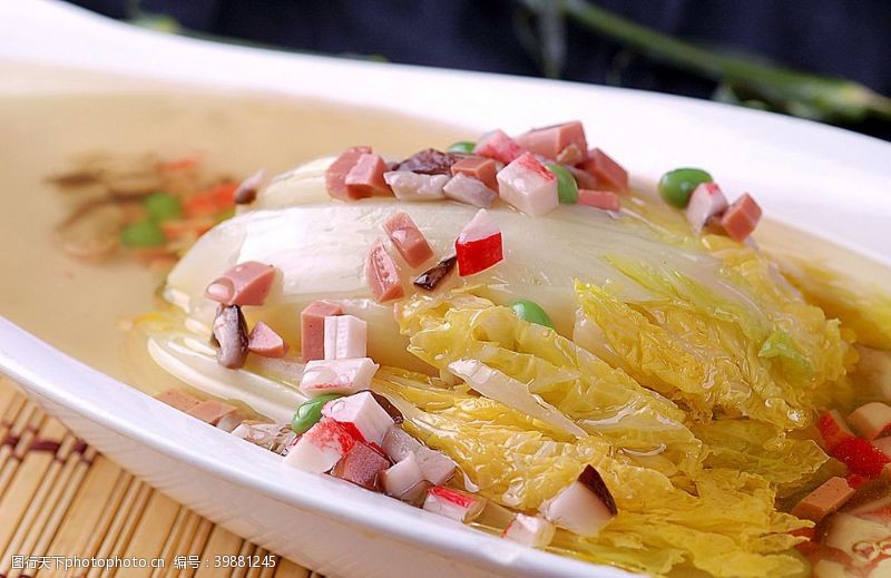 上海白菜火锅配菜上汤白菜图片