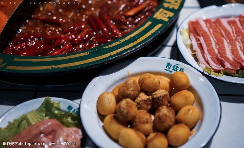 鸳鸯锅火锅配菜图片