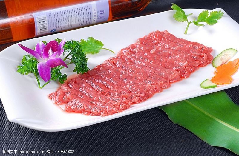 新鲜牛肉菜谱火锅配菜新鲜里脊肉图片