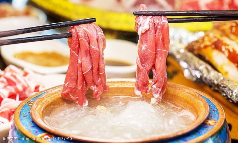 涮羊肉美食火锅涮肉图片