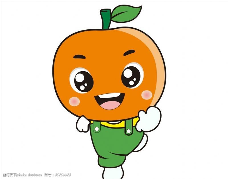 可爱水果卡通橘子素材图片