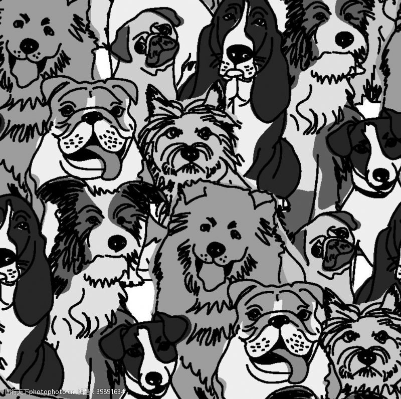 卡通宠物卡通手绘狗可爱小狗狗卡通图片
