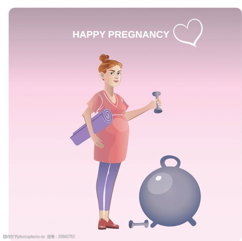 孕妇卡卡通孕妇矢量图片