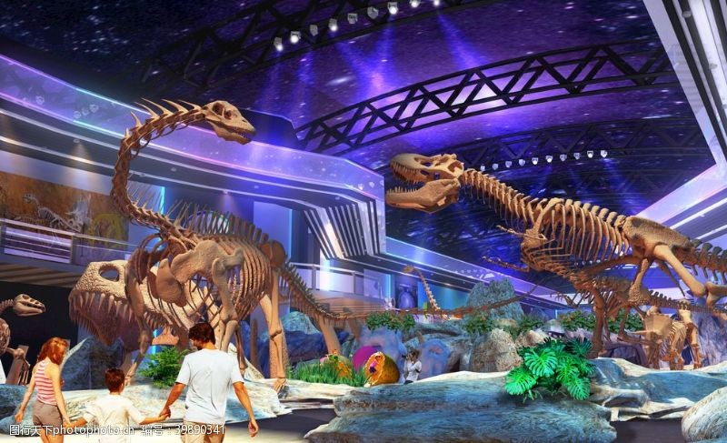 世博馆恐龙骨架图图片