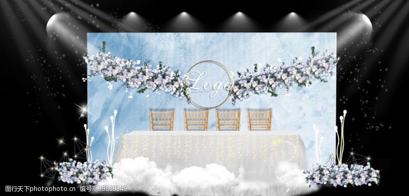 韩式婚礼蓝色婚礼效果图图片