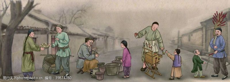 旧货老北京胡同图片