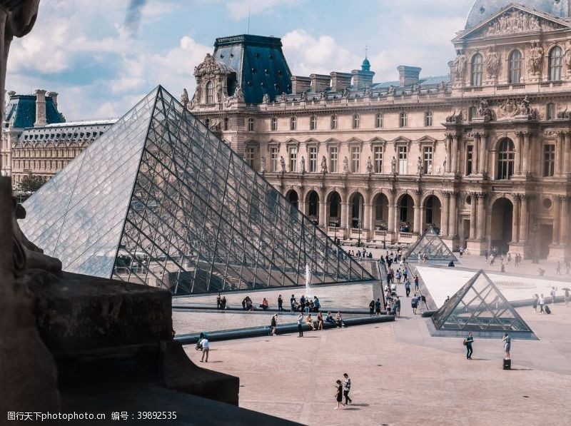 欧洲风光卢浮宫图片