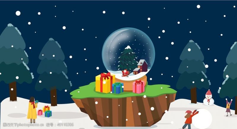 圣诞铃铛圣诞海报图片