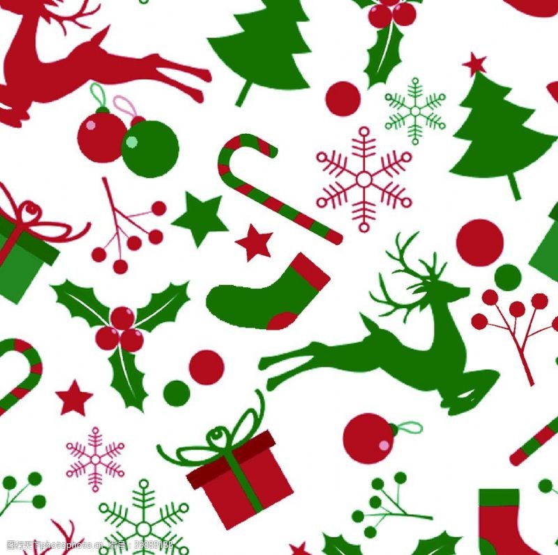 字画边框圣诞礼物麋鹿袜子雪花图片