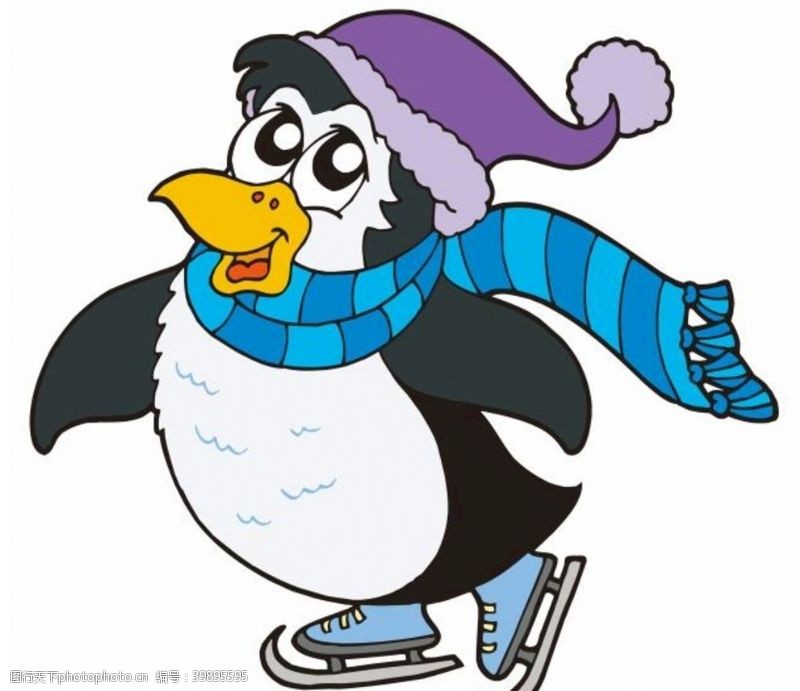 六一儿童节矢量卡通企鹅图片