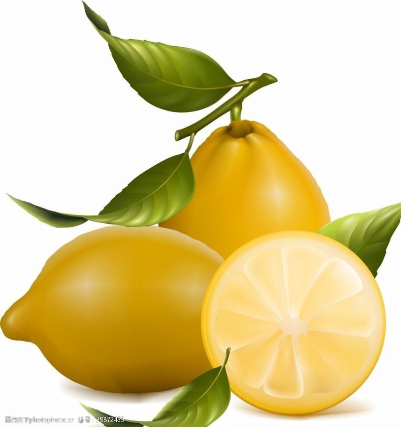 柠檬广告水果矢量图片