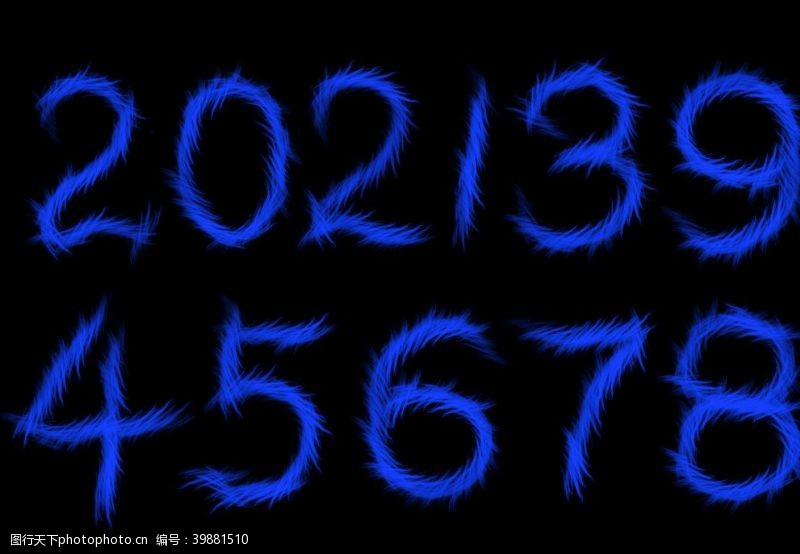 立体数字2数字图片