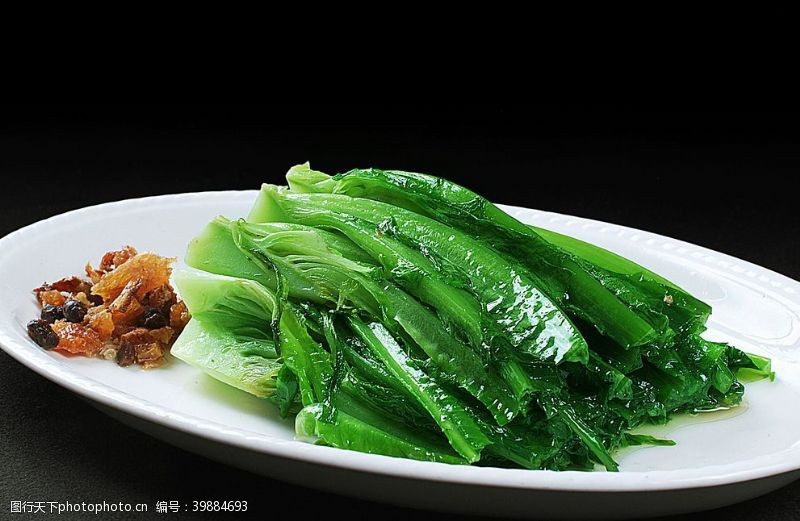 小麦素菜豆鼓鲮鱼油麦菜图片