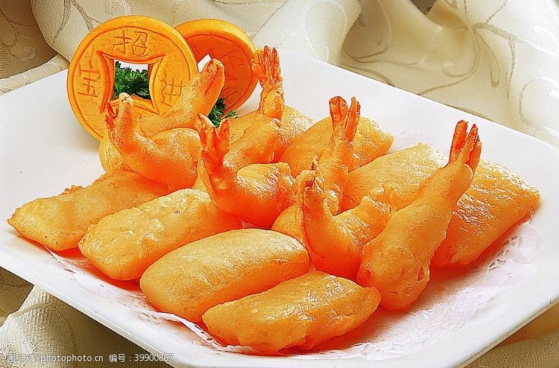 虾滑天妇罗凤尾虾图片