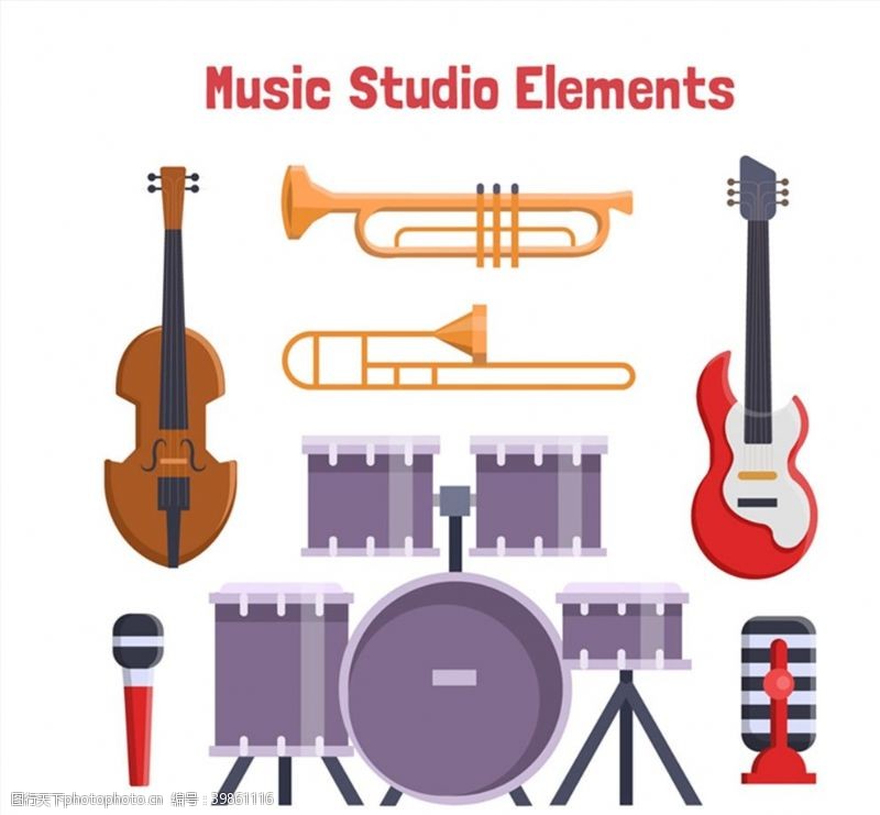 音乐素材音乐工作室乐器图片