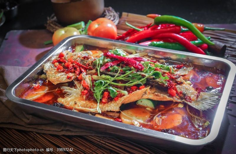 精品菜单中餐重庆烤鱼图片