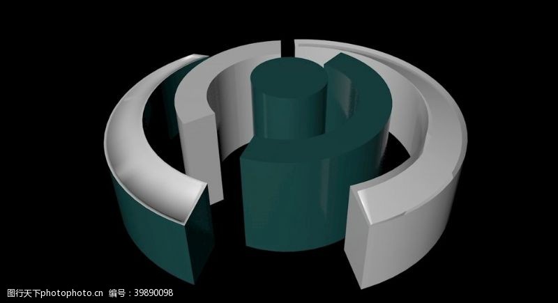 展柜模型3D展柜造型C4D渲染文件图片