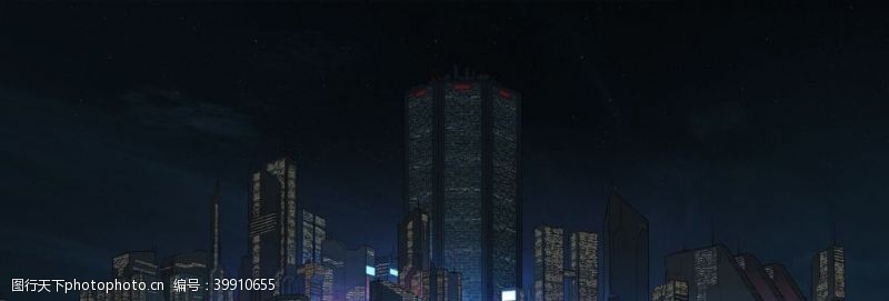 彩色城市夜景灯光背景图片