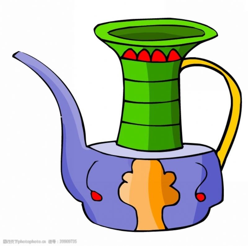 装饰花茶壶图片