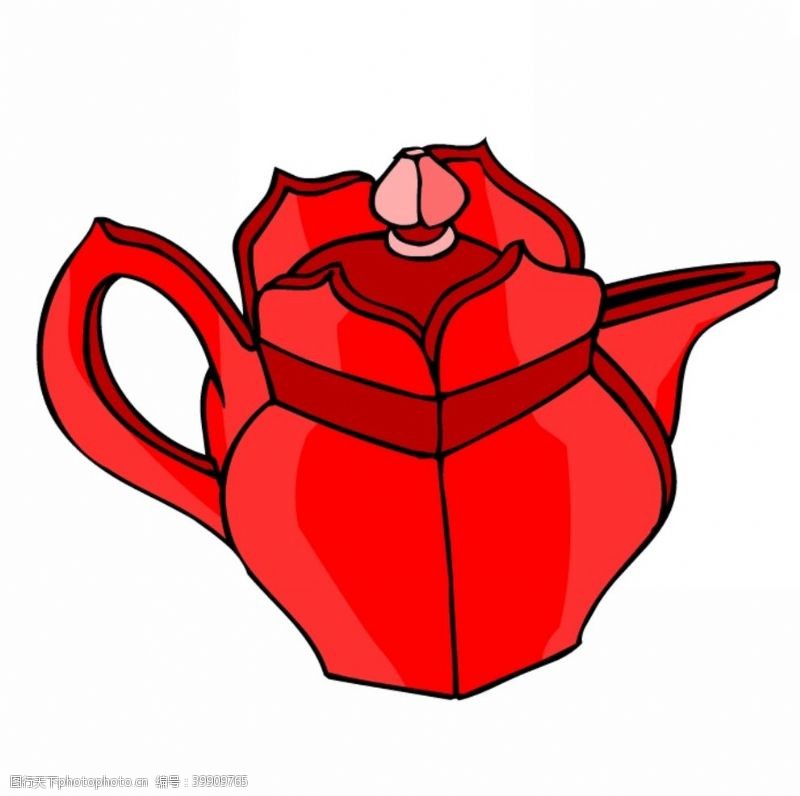 卡通模特茶壶图片