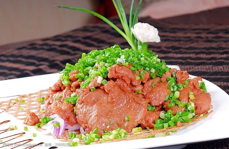 大葱川菜葱香鸵鸟肉图片