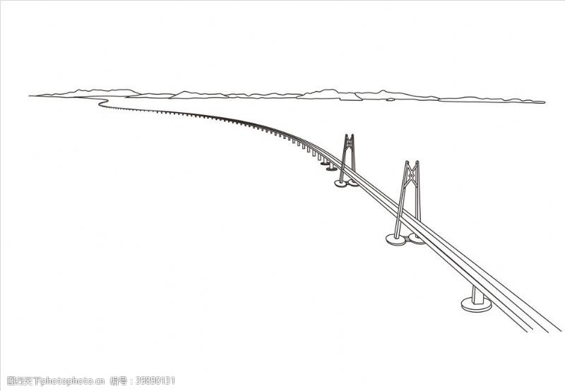 矢量交通工具港珠大桥图片