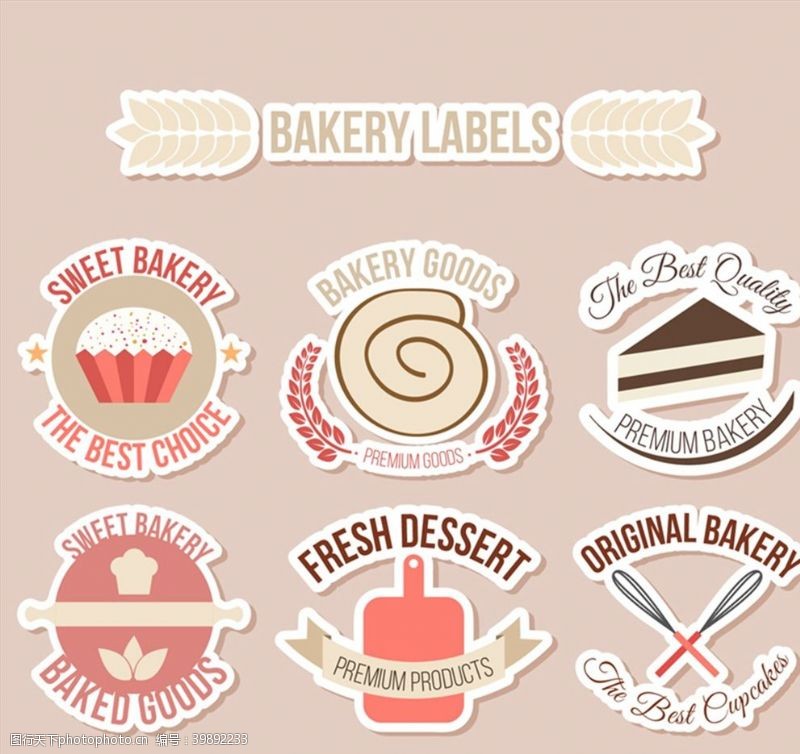 蛋糕标签烘培食品标签图片
