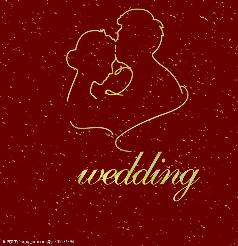 婚礼喷绘红色婚礼图片