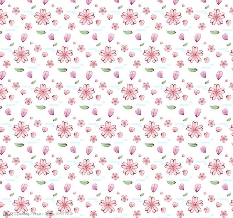 樱花素材花朵无缝背景图片
