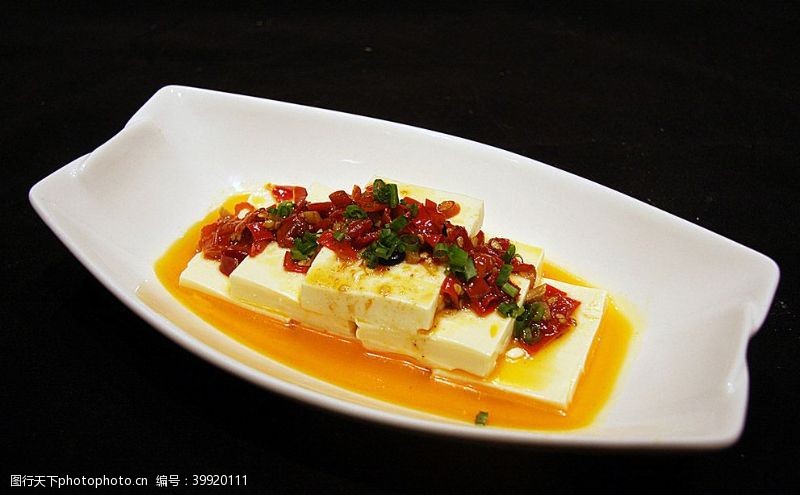 豆油干沪菜剁椒蒸豆腐图片
