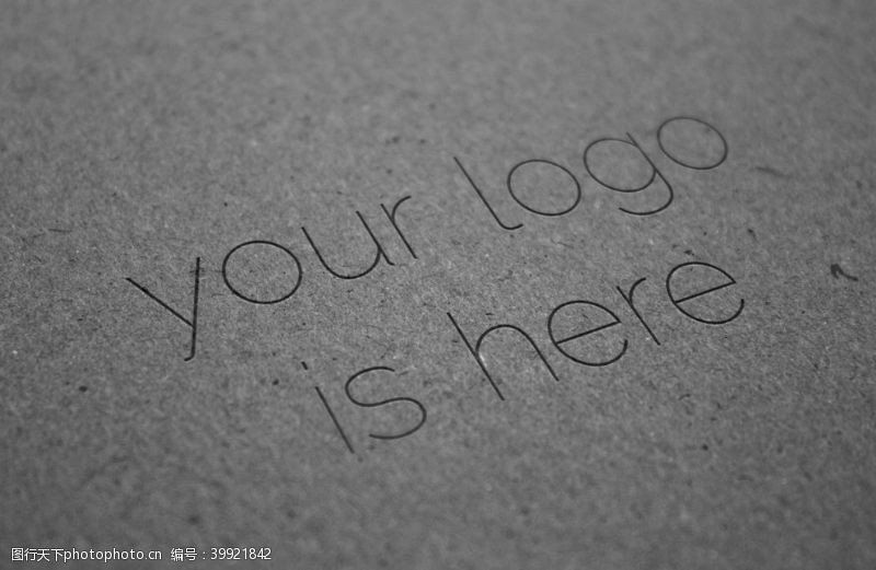 字体效果灰色背景LOGO样机图片