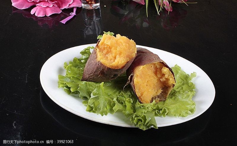 鲁菜山东菜烤红薯图片