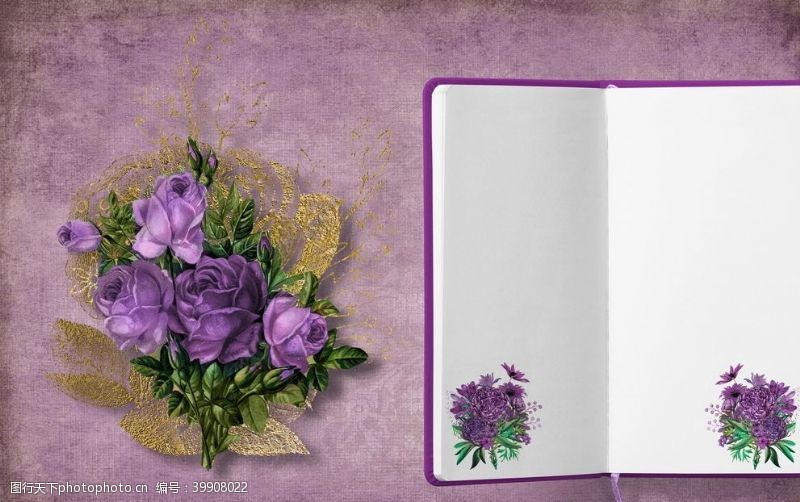 装饰花日记花束玫瑰帧花卉图片