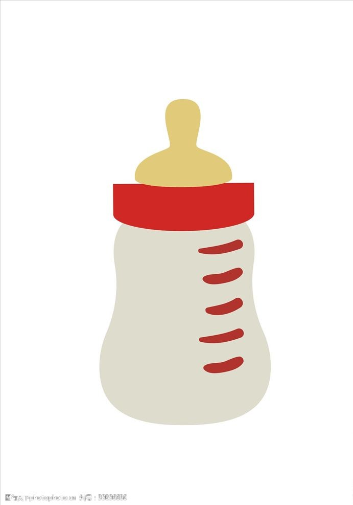卡通婴儿用品矢量奶瓶图片