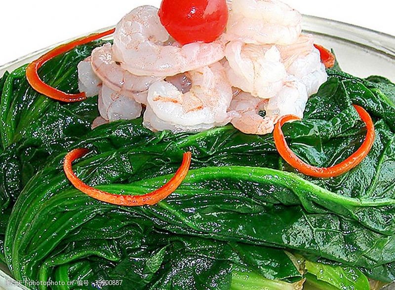 虾滑虾仁菠菜图片