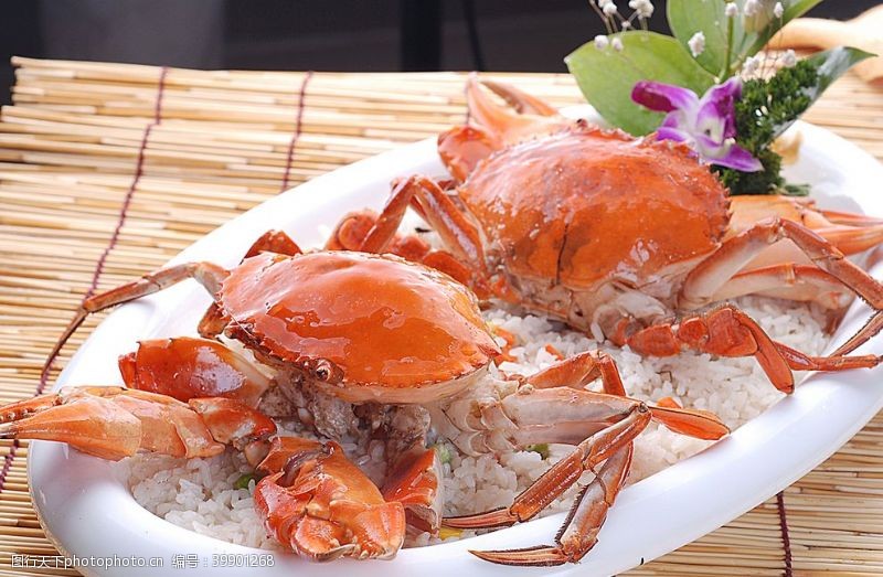 螃蟹主图主食肉蟹八宝饭图片