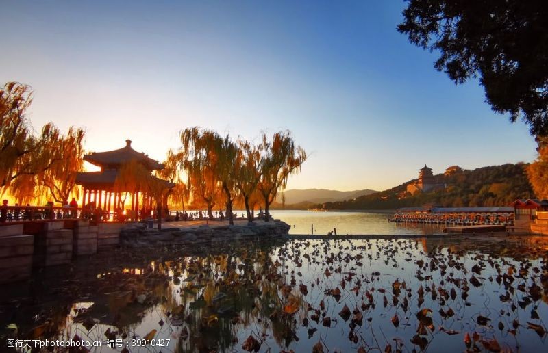 日内瓦湖北京圆明园秋色图片
