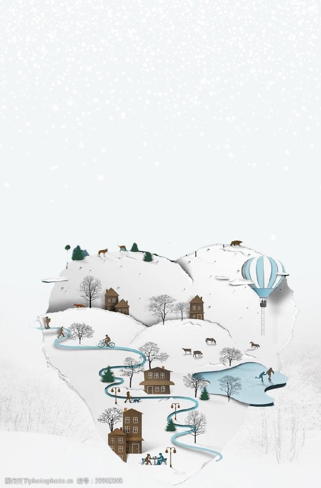 滑雪场海报冰雪世界图片