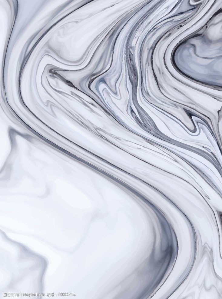 白色山水元素大理石纹理背景图片