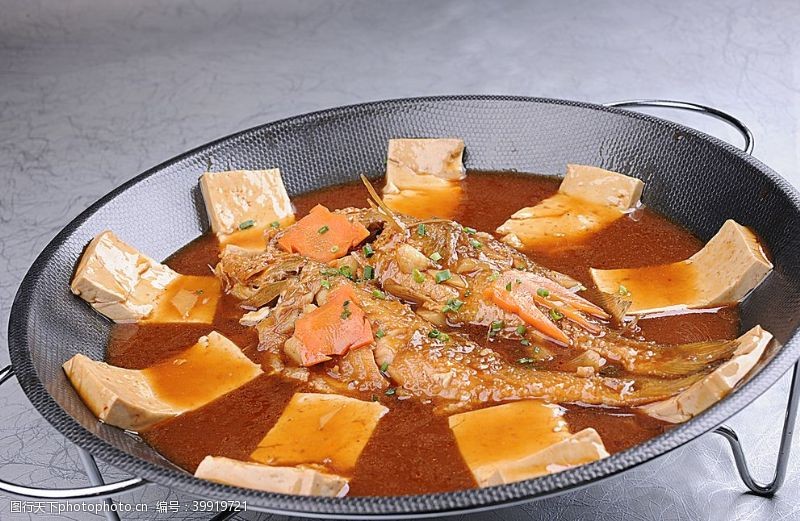 鄂菜大陕南豆腐烧黄鱼图片