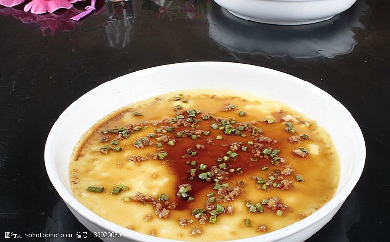 大豉沪菜豉油水蒸蛋图片