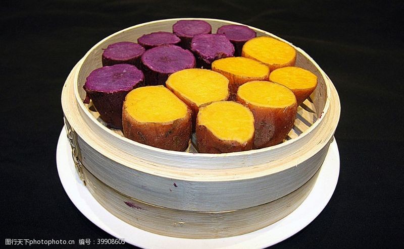 中薯条沪菜蒸红薯图片