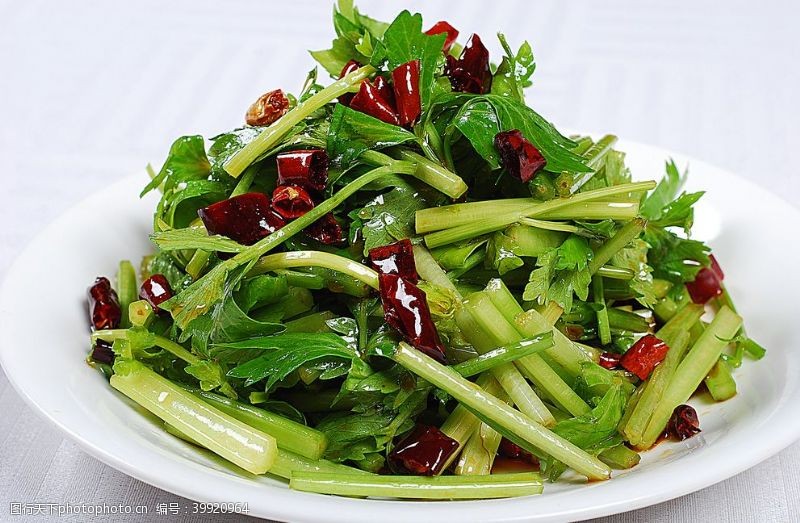 芹菜徽菜炝拌麦芹图片