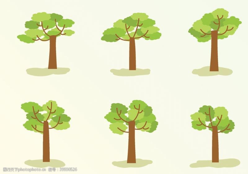 植树造林卡通树图片