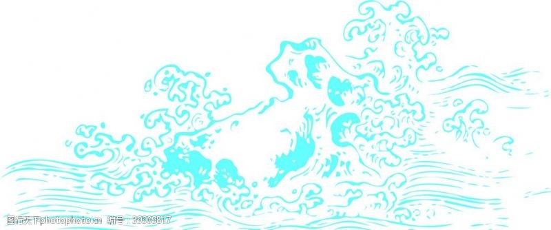 中国传统底纹浪花图片