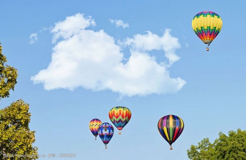 航空气球热气球图片