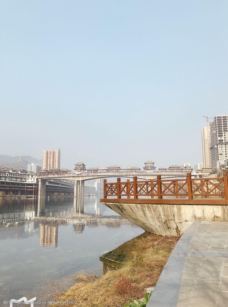 早晨铜仁贵州第一河沿河县图片