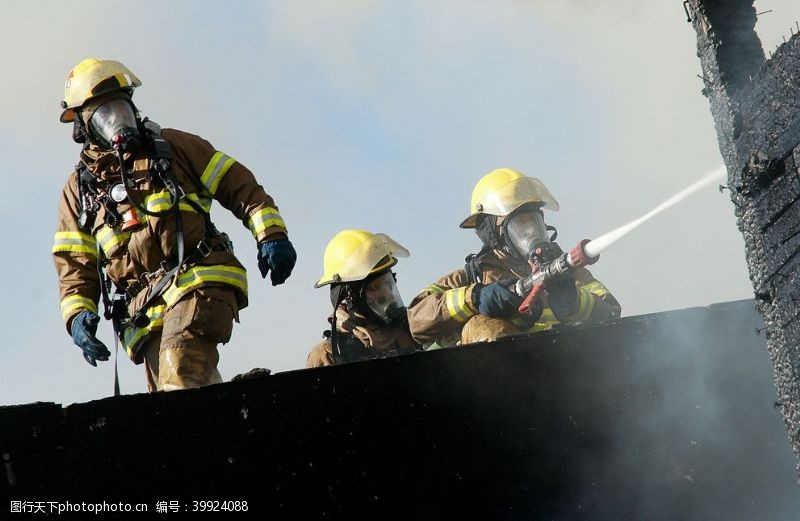 职业人物消防员素材图片