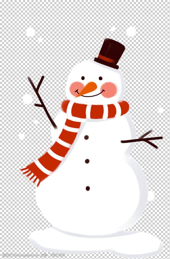 雪花底纹雪人图片