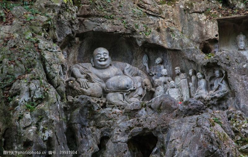 杭州旅游风景图片飞来峰造像图片